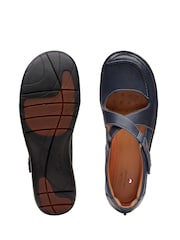 Clarks Blue Leather Un Loop Strap Shoes - Image 7 of 7