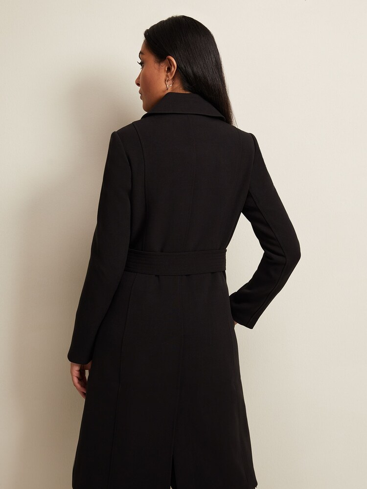 Phase Eight Black Petite Layana Smart Trench Coat - Image 2 of 6
