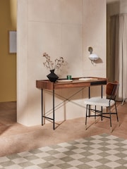MADE.COM Dark Walnut Effect Blaze Desk - Image 1 of 4