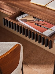 MADE.COM Dark Walnut Effect Blaze Desk - Image 2 of 4