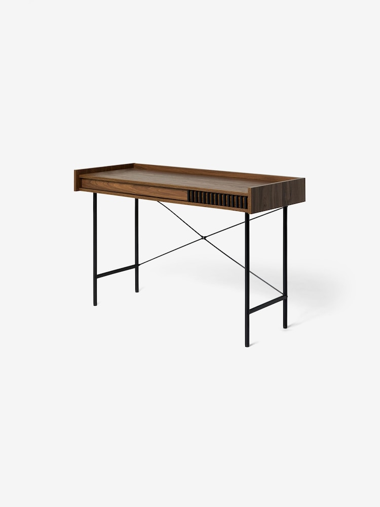 MADE.COM Dark Walnut Effect Blaze Desk - Image 4 of 4
