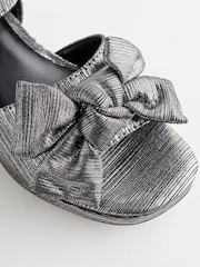 Black Bow Heeled Sandals - Image 4 of 5