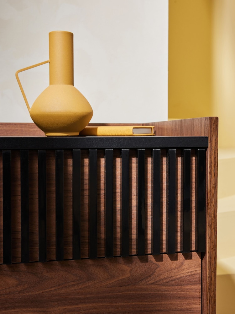 MADE.COM Dark Walnut Effect Blaze Bedside Table - Image 2 of 3