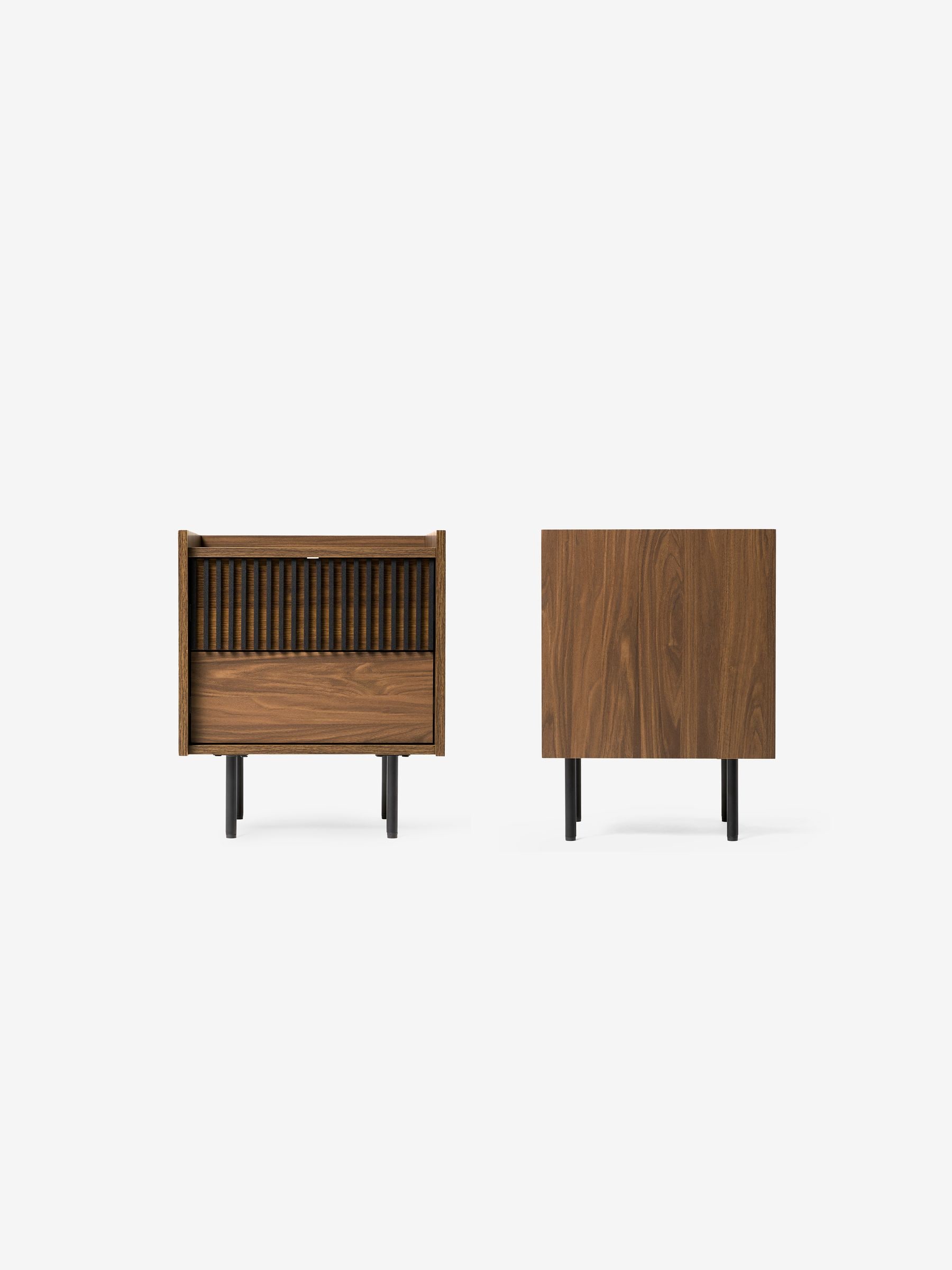 Buy MADE.COM Dark Walnut Effect Blaze Bedside Table from the Next