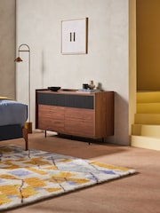 MADE.COM Dark Walnut Effect Blaze 6 Drawer Chest of Drawers - Image 1 of 3