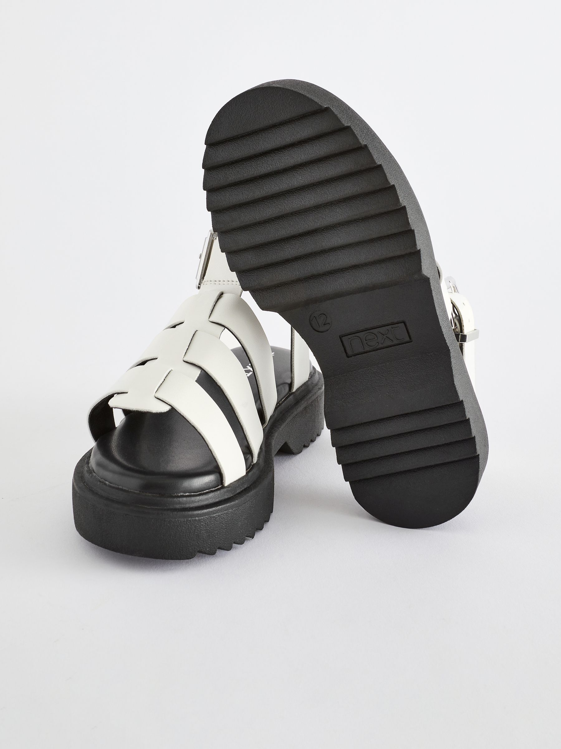 White chunky gladiator sandals top