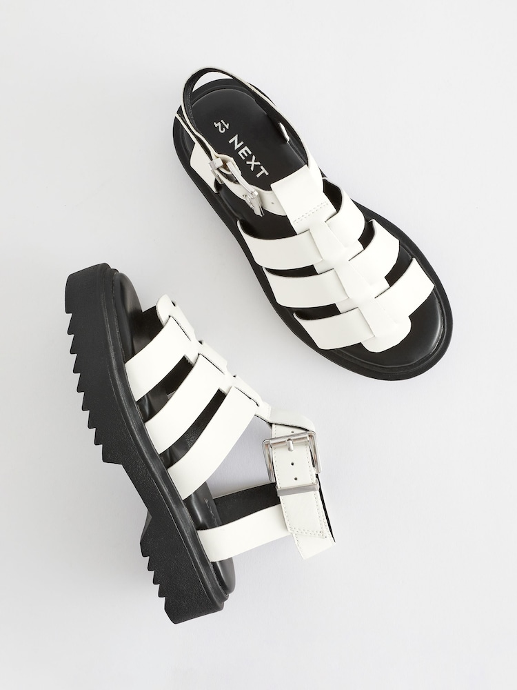 White Chunky Gladiator Sandals - Image 5 of 5