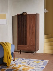 MADE.COM Dark Brown Blaze Double, 2 Drawers Wardrobe - Image 1 of 5