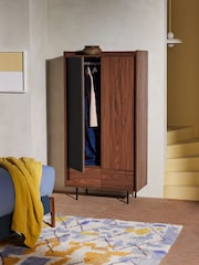 MADE.COM Dark Brown Blaze Double, 2 Drawers Wardrobe - Image 2 of 5