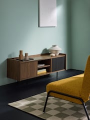 MADE.COM Dark Walnut Effect Blaze Wide Up to 50 Inch TV Unit - Image 1 of 4