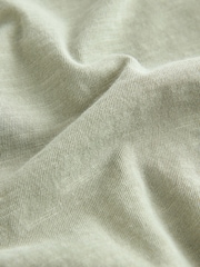 Washed Khaki Green 100% Cotton Sleeveless Drawstring Top - Image 4 of 4