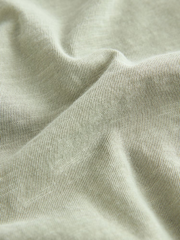 Washed Khaki Green 100% Cotton Sleeveless Drawstring Top - Image 4 of 4