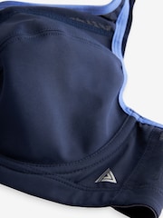 Blue Active High Impact Colourblock Wired Sports Bra - Image 8 of 8