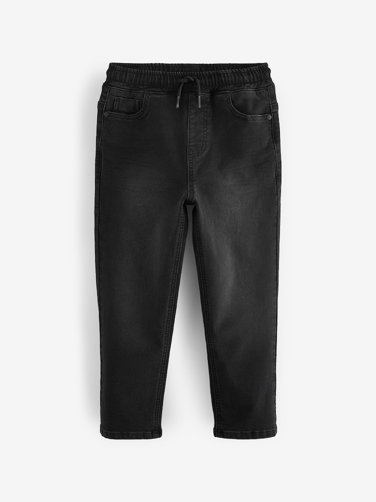Black Loose Fit Stretch Elasticated Waist Jeans (3-16yrs) - Image 1 of 3