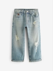 Blue Tint 100% Cotton Distress Baggy Jeans (3-16yrs) - Image 5 of 8