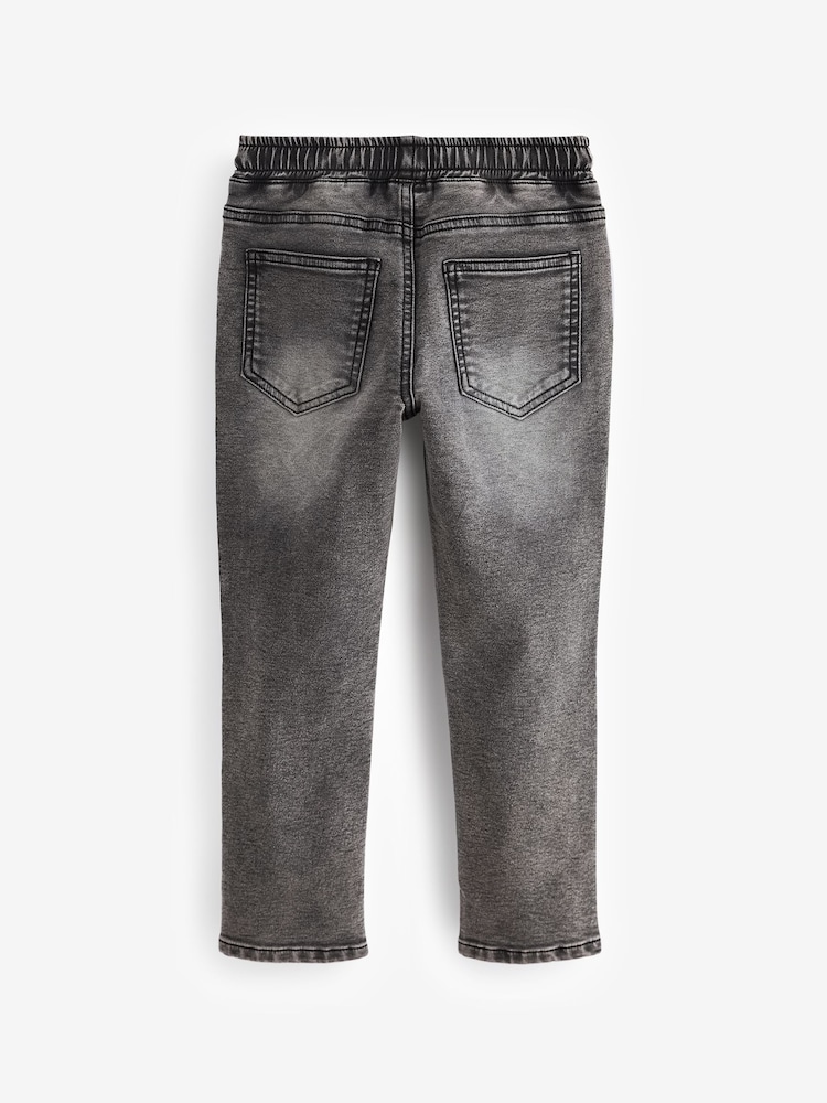 Grey Regular Fit Stretch Elasticated Waist Jeans (3-16yrs) - Image 2 of 3