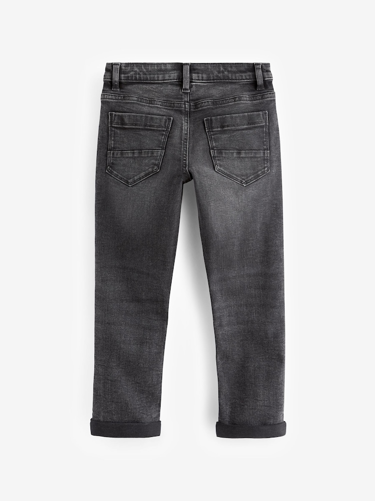 Black Regular Fit Mega Stretch Adjustable Waist Jeans (4-16yrs) - Image 2 of 3 Black Regular Fit Mega Stretch Adjustable Waist Jeans (4-16yrs) - Image 2 of 3