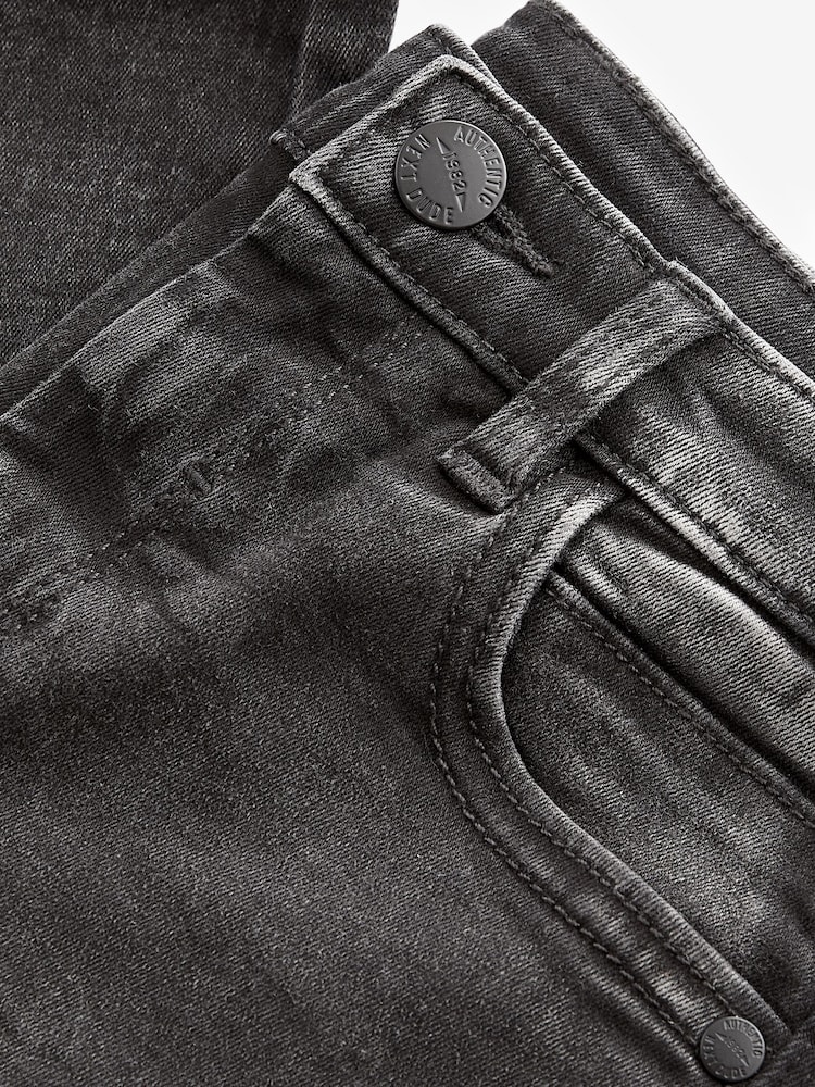 Black Regular Fit Mega Stretch Adjustable Waist Jeans (4-16yrs) - Image 3 of 3