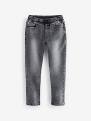 Grey Skinny Fit Stretch Elasticated Waist Jeans (3-16yrs) - Image 1 of 3