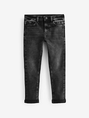 Black Skinny Fit Mega Stretch Adjustable Waist Jeans (3-16yrs) - Image 1 of 3