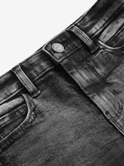 Black Skinny Fit Mega Stretch Adjustable Waist Jeans (3-16yrs) - Image 3 of 3
