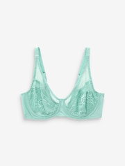 Blue/Green/White DD+ Non Pad Full Cup Lace Bras 3 Pack - Image 10 of 13