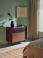 MADE.COM Dark Walnut Effect Blaze 3 Drawer Chest of Drawers - Image 1 of 5