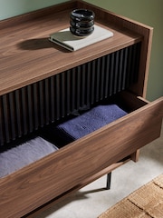 MADE.COM Dark Walnut Effect Blaze 3 Drawer Chest of Drawers - Image 2 of 5