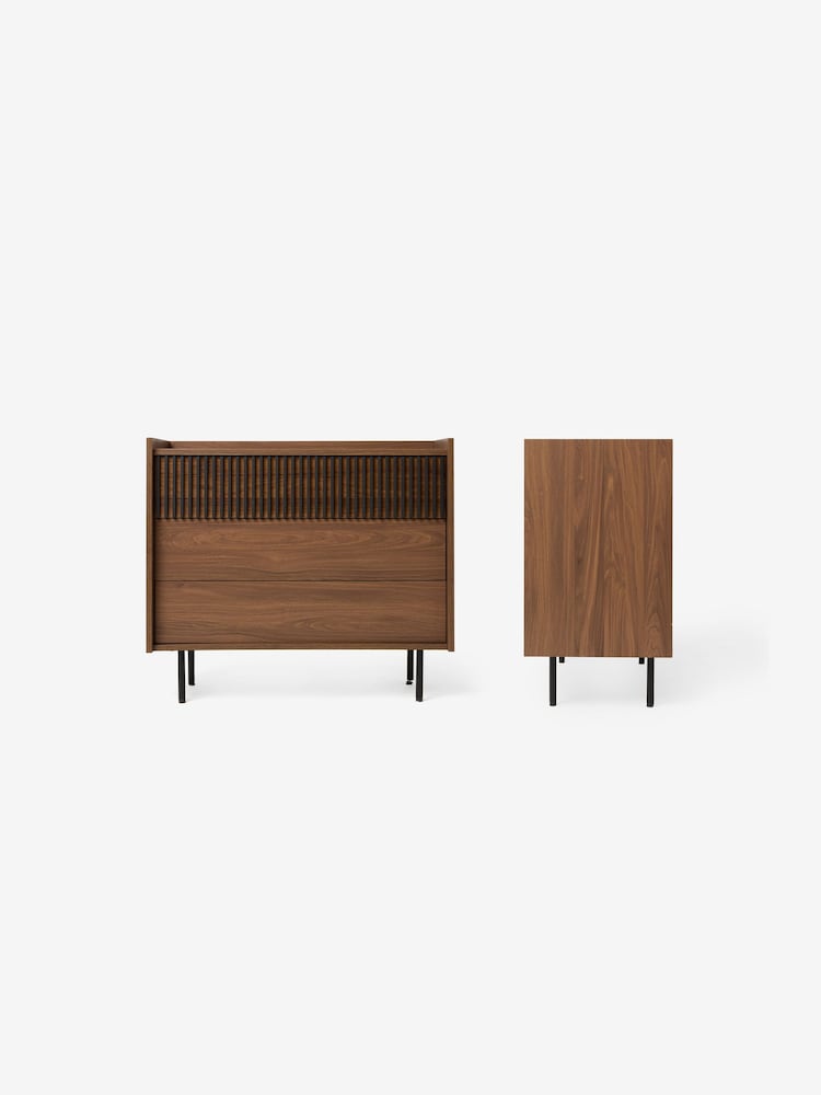 MADE.COM Dark Walnut Effect Blaze 3 Drawer Chest of Drawers - Image 5 of 5