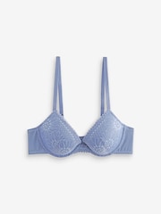 Blue/Green/White Pad Plunge Lace Bras 3 Pack - Image 7 of 13