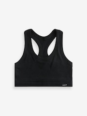 Noir/Rose Rose/Blanc - Crop Tops en coton côtelé Ultimate Comfort 3 Pack - Image 10 de 11
