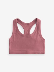 Noir/Rose Rose/Blanc - Crop Tops en coton côtelé Ultimate Comfort 3 Pack - Image 8 de 11