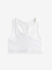 Noir/Rose Rose/Blanc - Crop Tops en coton côtelé Ultimate Comfort 3 Pack - Image 9 de 11