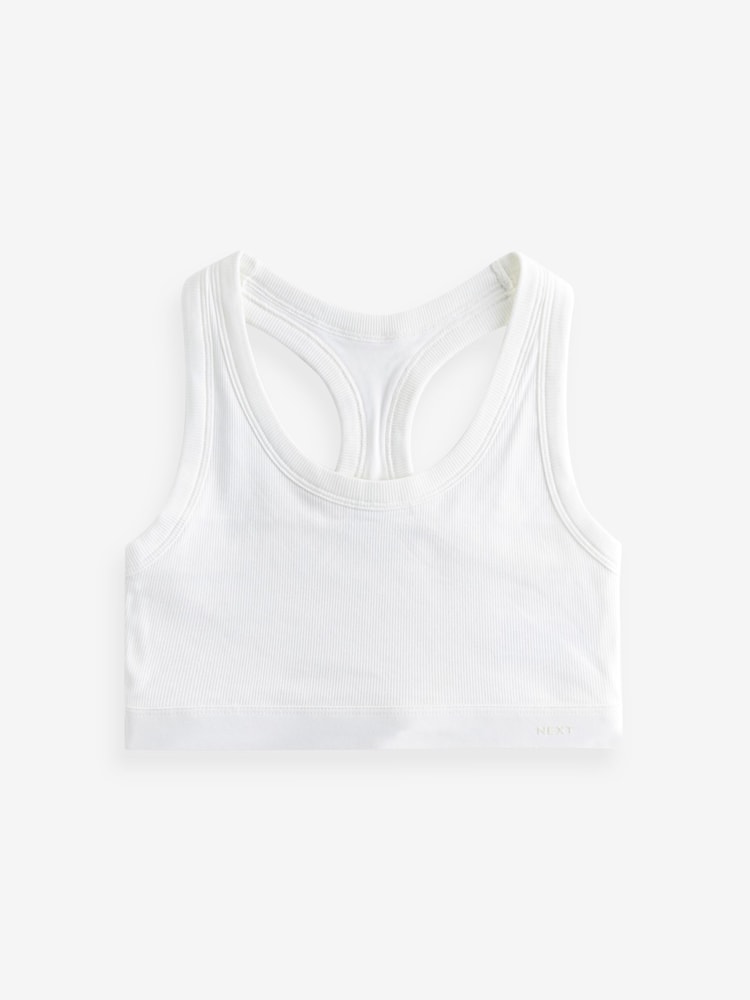 Noir/Rose Rose/Blanc - Crop Tops en coton côtelé Ultimate Comfort 3 Pack - Image 9 of 11