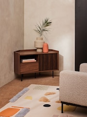 MADE.COM Dark Walnut Effect Blaze Corner Up to 50 Inch TV Unit - Image 1 of 4