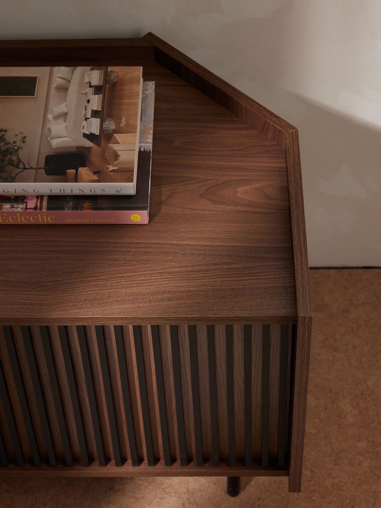 MADE.COM Dark Walnut Effect Blaze Corner Up to 50 Inch TV Unit - Image 2 of 4