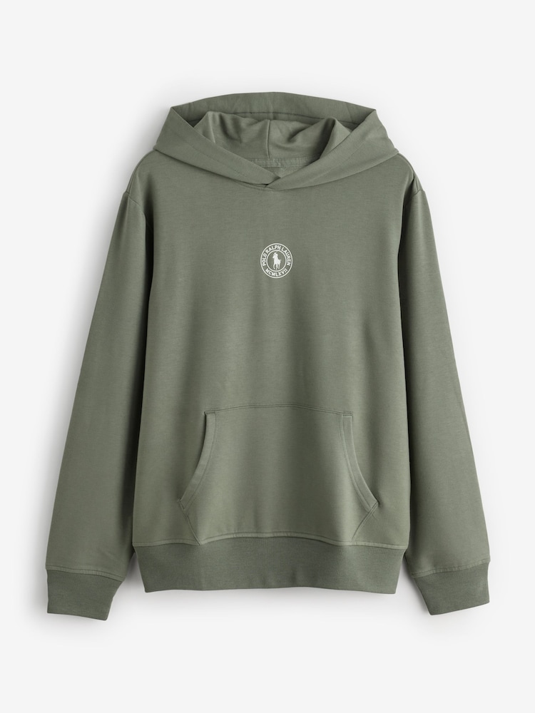 Polo Ralph Lauren Green Lounge Pony Player Logo Hoodie - Image 1 of 1 Polo Ralph Lauren Green Lounge Pony Player Logo Hoodie - Image 1 of 1