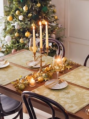 Paoletti Set of 4 Gold Stag Table Christmas Placemats & Table Runner - Image 2 of 7