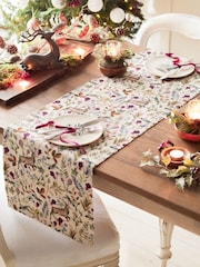 Evans Lichfield Set of 4 Purple Reindeer Christmas Table Placemats & Large Table Runner - Image 3 of 7