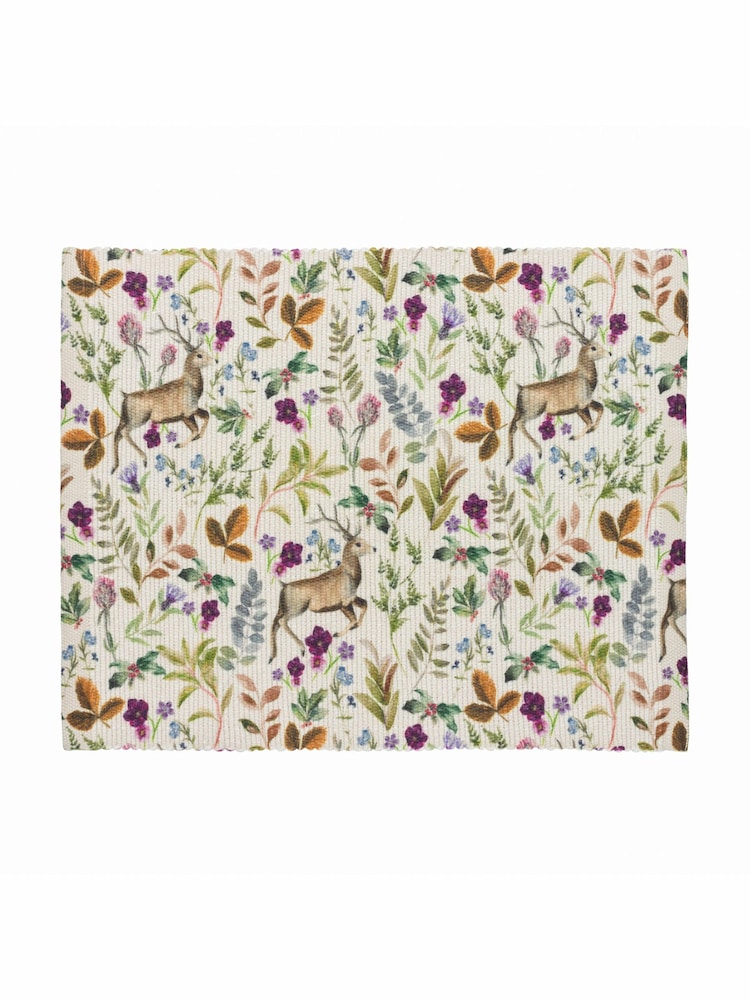 Evans Lichfield Set of 4 Purple Reindeer Christmas Table Placemats & Large Table Runner - Image 7 of 7