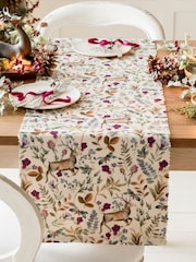 Evans Lichfield Purple Reindeer Large Christmas Table Runner - Image 1 of 6