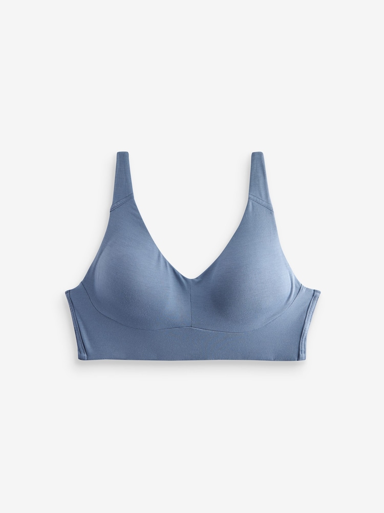 Bleu - A-E Ultimate Comfort Non Wire Longline Soutiens-gorge - Image 4 of 5