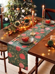 Paoletti Set of 4 Green Pomegranate Table Placemats & Table Runner - Image 1 of 7