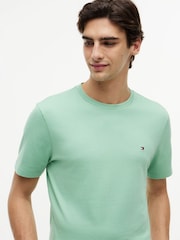 Tommy Hilfiger Green Flag Embroidery Crew Neck T-Shirt - Image 3 of 5
