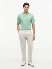Tommy Hilfiger Green Flag Embroidery Crew Neck T-Shirt - Image 4 of 5