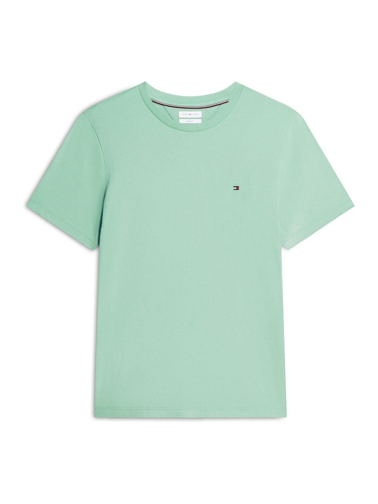 Tommy Hilfiger Green Flag Embroidery Crew Neck T-Shirt - Image 5 of 5