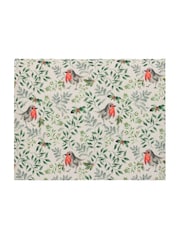 Evans Lichfield Set of 4 Green Robin Christmas Table Placemats & Large Table Runner - Image 4 of 7