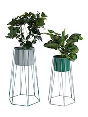 Present Time Mouse Grey Retro Green Plant Cool Pot Set - Image 3 of 3