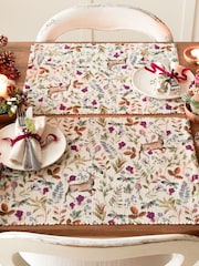 Evans Lichfield Set of 4 Purple Reindeer Table Placemats - Image 2 of 6