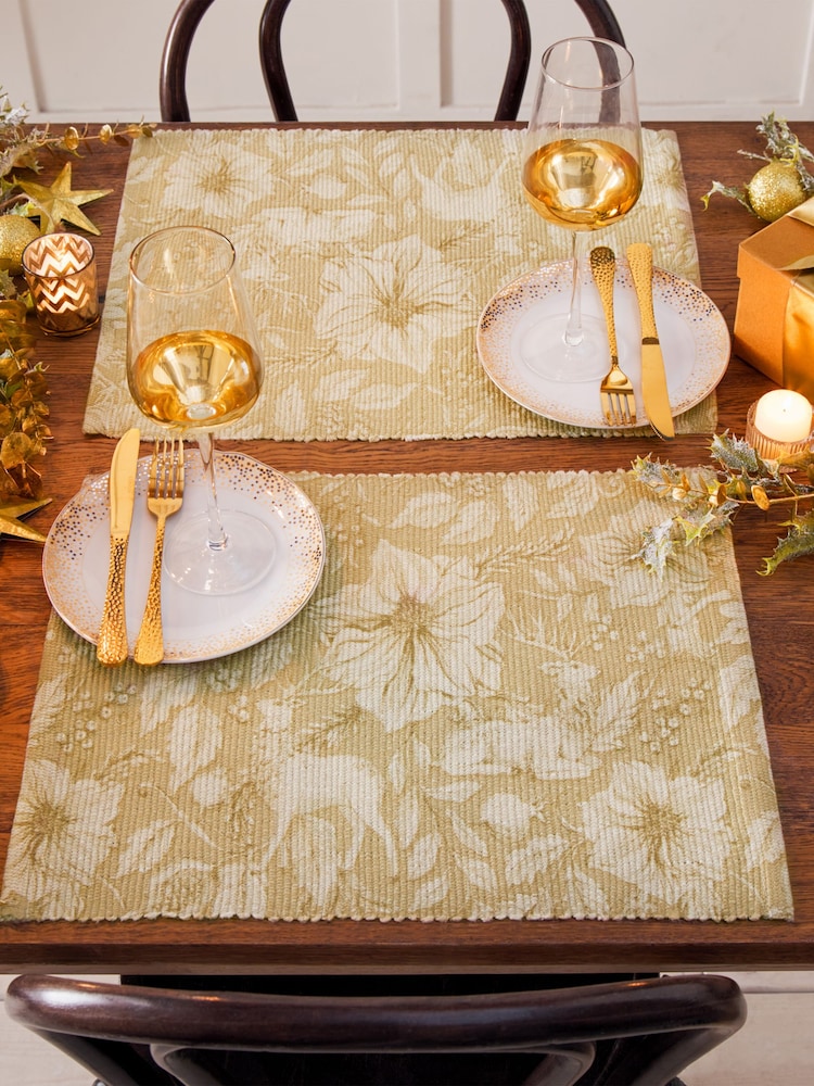 Paoletti Set of 4 Gold Stag Table Placemats - Image 1 of 6 Paoletti Set of 4 Gold Stag Table Placemats - Image 1 of 6